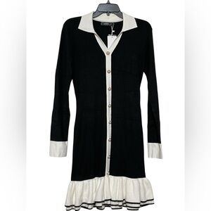 Bodycone Ruffle Knitted Dress ‎ NWT
